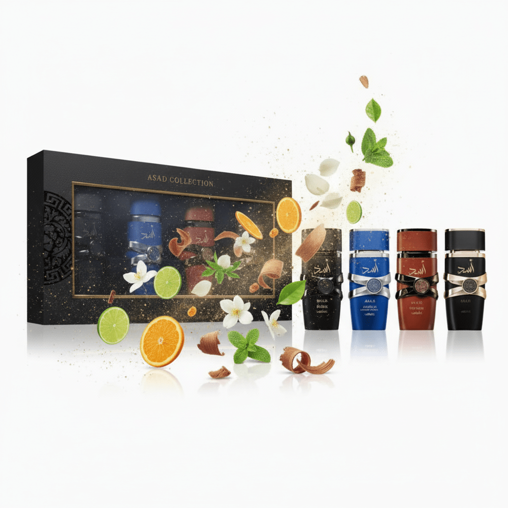 Lattafa Asad Collection – Férfi Parfüm Ajándékszett (4 × 25 ml) - Oudpont.hu