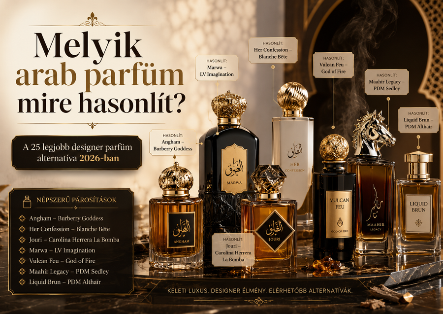 Melyik arab parfüm mire hasonlít? 25 designer alternatíva 2026