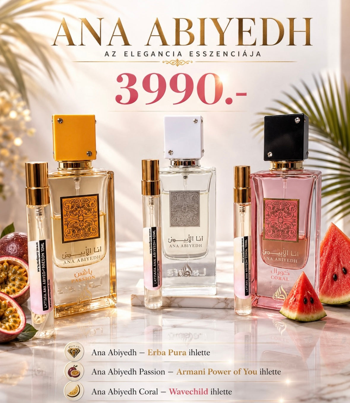 Lattafa Ana Abiyedh Trio set by Oudpont