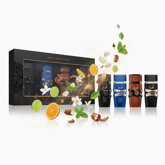 Lattafa Asad Collection – Férfi Parfüm Ajándékszett (4 × 25 ml) - Oudpont.hu
